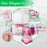 4 NANYEZH Acrylic Diaper Caddy, Baby Wipes Organizer for Changing Table, Dresser Top Tabletop Organizer with Detachable