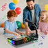 3 4 5 6 Set DJ Mixer for Kids, Toddler DJ Mixing Table with DJ Turntable, Game Mode, Light & Speed Control