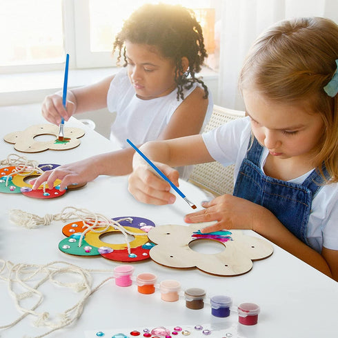 Kids Arts and Crafts Bird Feeders - 2-Pack DIY Wooden Paint Kits for Outdoor Toys for Boys & Girls Age 3-12