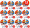 ArtCreativity Mini Basketball Game, 12 Sets with Mini Ball, Back Board Net & Mounting Tape for Kids