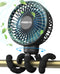 FRIZCOL Stroller Fan for Baby - Portable Rechargeable Fan, Battery Operated for Handheld/Clip On/Car Seat/Camping