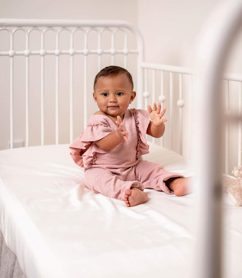 100% Crib Fitted Sheet by Pure Bamboo, Genuine Organic Viscose Derived from Bamboo, Luxuriously Soft, Ultimate Cooling
