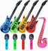 9Pcs Inflatable Guitars and Microphones, Party Props for 80s 90s Themed Events, Rock Star Toy Set