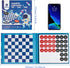 2 in 1 Travel Checkers Sets, Magnetic Foam Pieces Board Game for Kids and Family (Checkers & Tic-Tac-Toe)