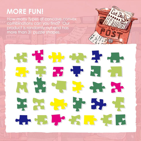 1000 MOMIBOOK Puzzles for Adults Pieces Jigsaw Puzzles of Flowers in Pages, Painting Image Bookstore Bookshop Difficult