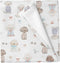 Cstdyfrv Cute Dogs Paws Bows Baby Blankets for Boys Girls Watercolor Puppy Flowers