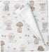 Cstdyfrv Cute Dogs Paws Bows Baby Blankets for Boys Girls Watercolor Puppy Flowers