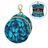 YETTASBIN Blue Butterfly Portable Pacifier Holder Case with Metal Hook Buckle & Zipper for Diaper Bag and Stroller