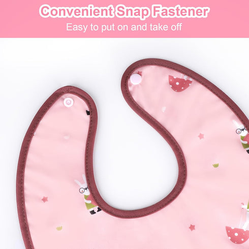 Accmor Waterproof Toddler Bibs - Mess-Free Feeding for Boys and Girls