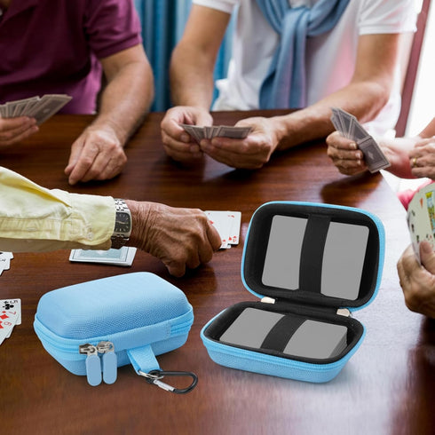 2 Sanwuta Pcs Travel Card Games Case Playing Card Case EVA Hard Protective Storage Carrying Bag for Classic Playing Box