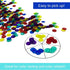 MR CHIPS Plastic Bingo Chips for Games - 150 Count Bag in Solid and Transparent Colors, Red 3/4 Inch