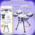Drmukie Set 2-4 3 4 5 Upgraded Drum for Toddler Toy Ages Kids Jazz Drums Kit with Stool Musical Instrument Toys
