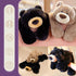 OSOCU Microwavable Weighted Stuffed Animal - Black Bear Heating Pad with Lavender & Tourmaline - Soothing Heatable Toy
