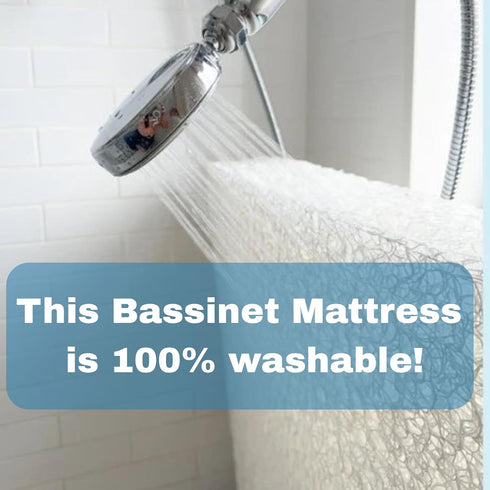 First Essentials 18X36) Bassinet Cradle Mattress Pad (Rectangle, for Newborn Comfort Breathable Easy Clean