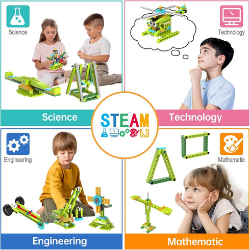 370+ 100+ 6+, makerzoid Building Robot Kit, Educational DIY Building Blocks, Models STEM Robot Toy for Kids Ages