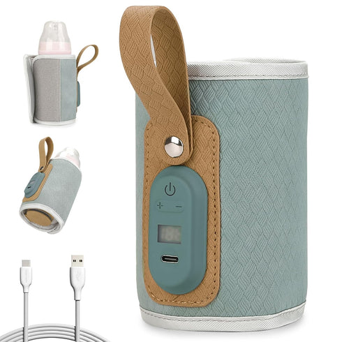 CNAFGBGG Baby Bottle Warmer USB Heating Portable Mam Bottle Warmer 7 Gear Adjustable