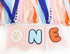 BASCT 1st 1st Light Blue Navy Brown Orange Pink Birthday High Chair Banner - First Birthday Party Decoration for Girls