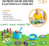 150Pcs Playset, 2Pack Kitchen Toddlers Pretend Cooking Cookware Accessories, Food, Picnic Blanket, Fruits, Veges