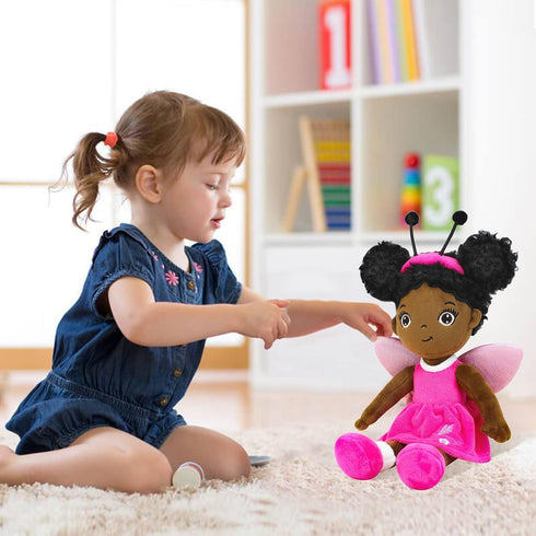 Toy,12 Black Baby Doll,Blacks Dolls African American Stuffed Rag Dolls for Girls Soft Gifts,Brown Doll Fairy Baby Toy