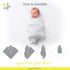 2 Pack 47 47-inch BreathableBaby Active Swaddle Blanket & Wrap Narwhal and Gold Dots, Lightweight Premium Activewear