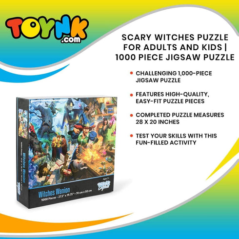 Toynk Witches Wanion Mystical Puzzle, 1000 Piece Jigsaw Puzzle Toy for Adults and Kids, Interactive Brain Teaser
