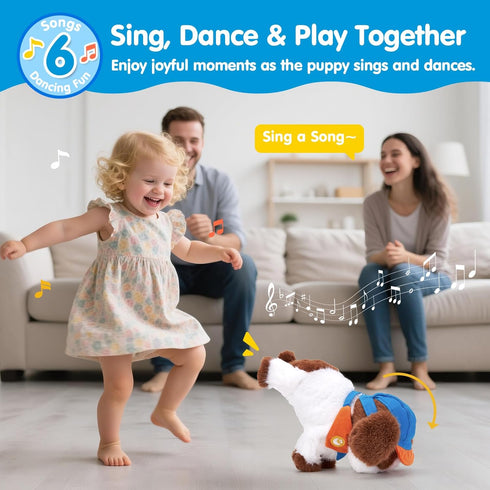 12 Commands, 3+ hahaland Robot Dog Realistic Interactive Plush Kids Toy Voice Controlled Talking Acts Like a Real Puppy