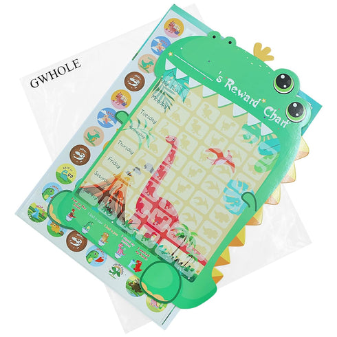 GWHOLE Potty Training Chart Dinosaur Potty Training Chart Potty Training Reward Chart Potty Chart for Toddlers Boys