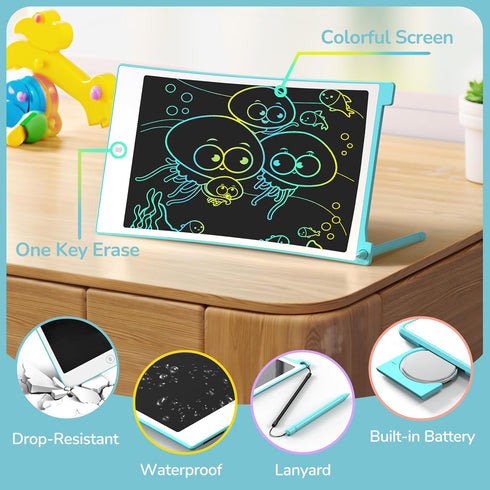 TECJOE 4 Pack LCD Writing Tablet, 8.5 Inch Colorful Doodle Board for Kids, Travel Games Activity Learning Toys