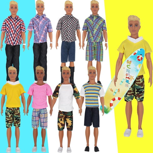 EuTengHao 25Pcs Doll Clothes for 12 Inch Boy Dolls - Includes 16 Different Wear Clothes and Accessories