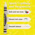 80 Count Lucky Art White Crayons Bulk - Regular Size Single Color Crayon Refill, Non-Toxic Art Supplies for Teachers