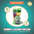 Jumbo Lacing Beads for Kids - Montessori Toddler Games and Educational Toys, Rainbow Matching Game and Stringing Bead