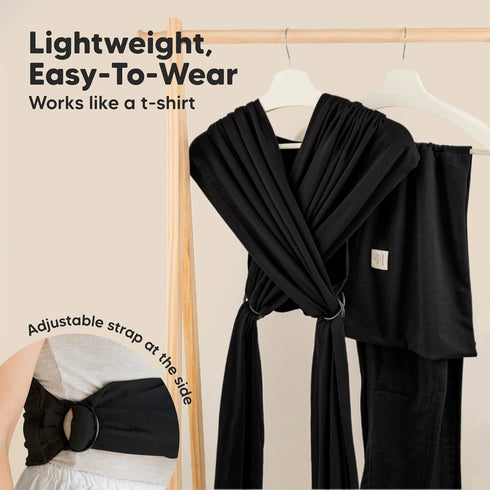 KeaBabies Baby Wrap Carrier Ring Sling - Easy to Wear, Adjustable D-Lite Baby Carrier Newborn to Toddler, Infant
