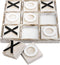 JEVERGN 12.6" Large Wooden Tic Tac Toe Game, Rustic Coffee Table Game, Family Games for Adults & Kids