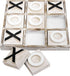 JEVERGN 12.6" Large Wooden Tic Tac Toe Game, Rustic Coffee Table Game, Family Games for Adults & Kids
