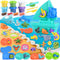 PLAY Ocean Color Dough Kit with Sea Animals Molds, Under the Sea