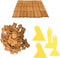 Cayway 100 PCS Mini Red Roof Tiles Model Building Set, 18mm Fake Tiles for DIY Dollhouse Bricks