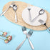 Pimoys 9-Piece Stainless Steel Toddler Silverware Set - Kids Forks & Spoons, Dishwasher Safe