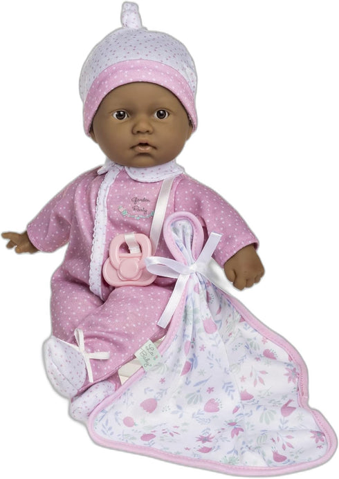 JC Toys La Baby Hispanic 11-inch Soft Body Baby Doll - Washable with Removable Outfit, Pacifier & Blanket