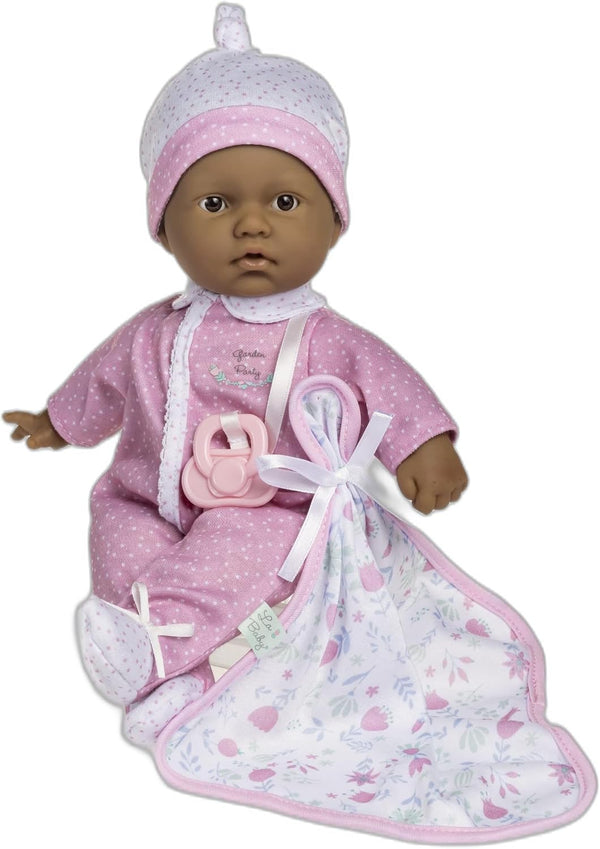 JC Toys La Baby Hispanic 11-inch Soft Body Baby Doll - Washable with Removable Outfit, Pacifier & Blanket