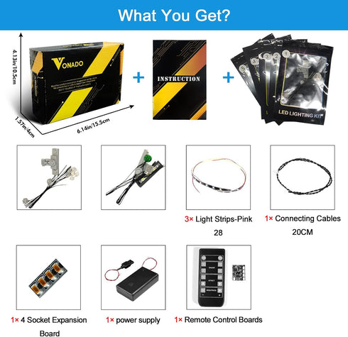 VONADO LED Light Kit Compatible with Lego Avatar Toruk Makto & Tree of Souls 75574 (No Model)