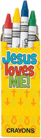 Fun Express Jesus Loves Me Religious Crayons - 24 packs with 4