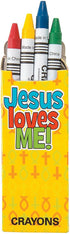 Fun Express Jesus Loves Me Religious Crayons - 24 packs with 4