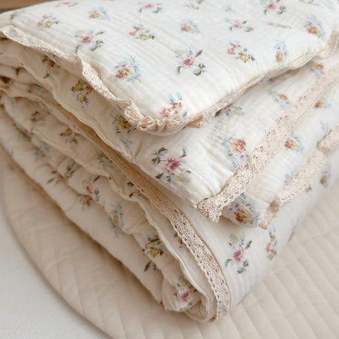 47x59 Inches BuLuTu Muslin Nursery Blanket for Toddlers Girls Boys Baby Quilt Soft Cotton Toddler Blanket Crib Quilt