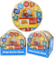 Wooden Shape Sorter Clock for Kids, Neighborhood Learning Time Puzzle Toy