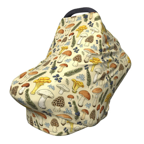 Broiteid Mushroom Baby Car Seat Canopy Cover Baby Stuff, Nursing Breastfeeding Covers Infant