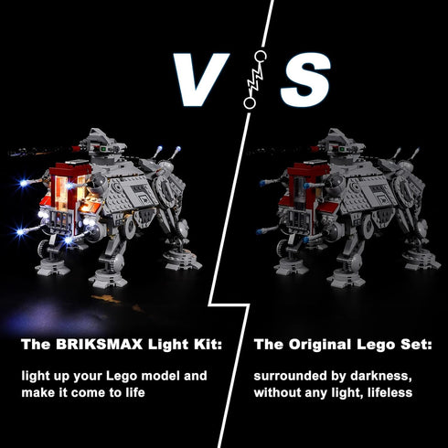 BRIKSMAX LED Lighting Kit for LEGO-75337 at-TE Walker - Compatible with Lego Star Wars Model (Not Included)