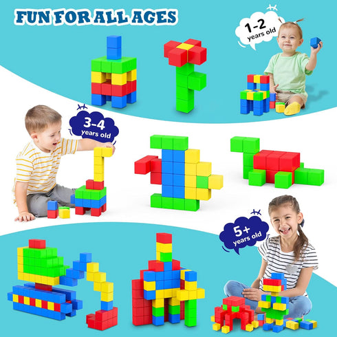 Magnetic Blocks 32 Pieces, Large Building Blocks for Ages 3+ Year Old Boys and Girls, 3D Educational Sensory Magnet Toys