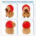 9 inch Ditucu Cute Capybara Plush Wear Strawberry Hat Soft Capibara Stuffed Animal Plushies Toys Hugging Gifts for Kids