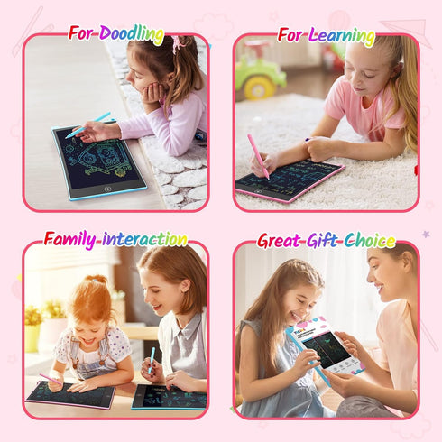 TECJOE 2 Pack LCD Writing Tablet - 10 Inch Colorful Doodle Board for Kids Learning Toys