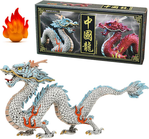 Gemini&Genius Chinese Dragon Toys - 2024 Year of The Sea Dragon Mascot Action Figures for Spring Festival